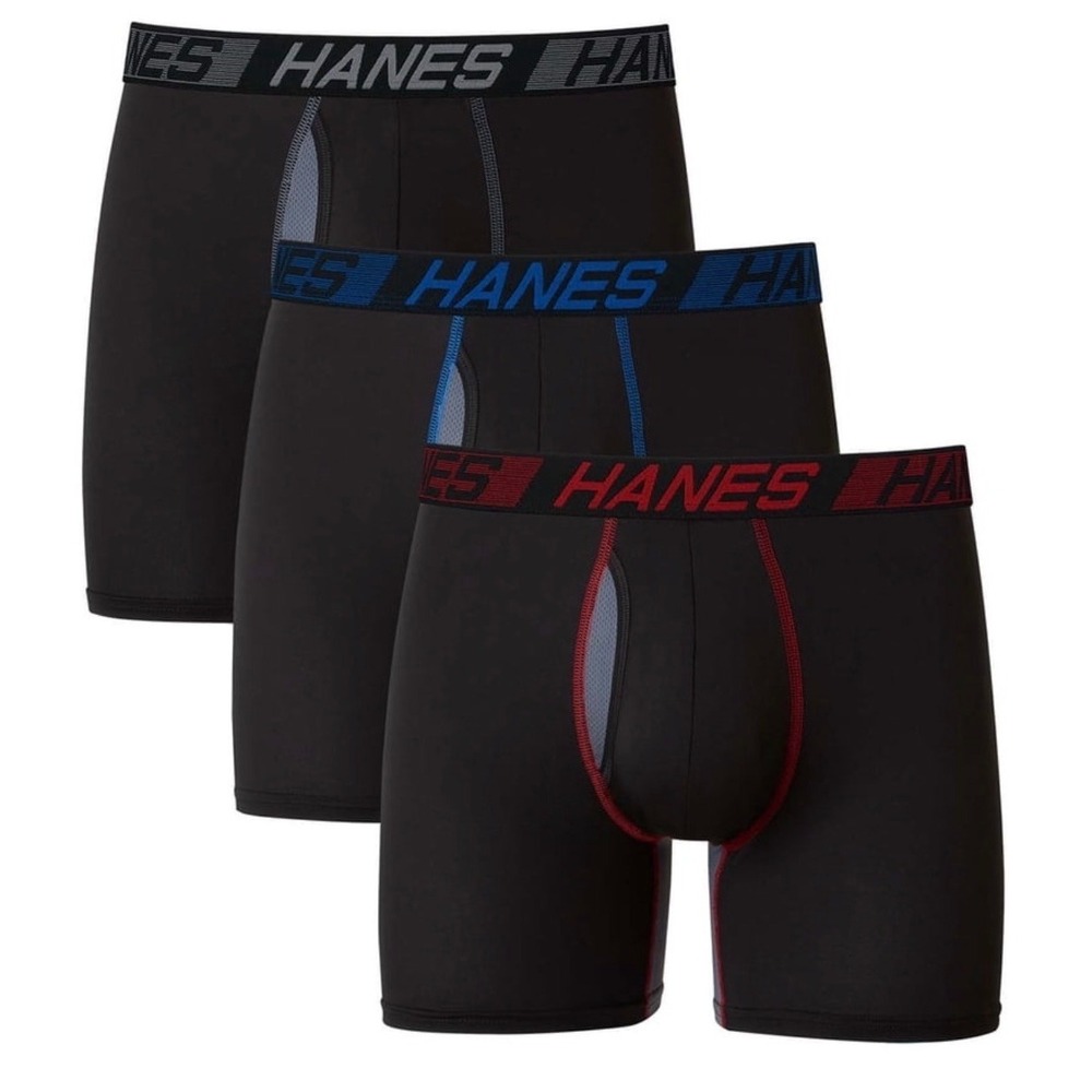 Hanes Moves X-Temp Total Support Pouch NEW Boxer Briefs 3 Pack Mens Small